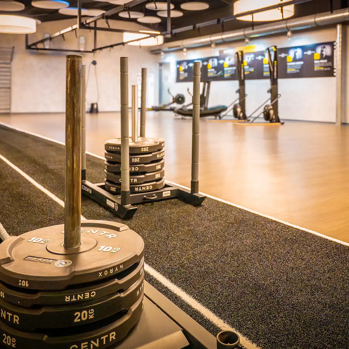 Sled-Bahn für Intervalltraining und HYROX im Fitnessstudio in Lauffen bei Heilbronn