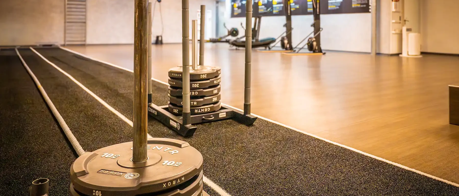 Sled-Bahn für Intervalltraining und HYROX im Fitnessstudio in Lauffen bei Heilbronn